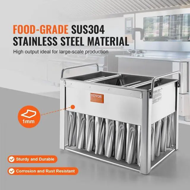 Alt view image 3 of 7 - VEVOR  Commercial Popsicle Molds 40PCS Cylindrical Ice Pop Molds Stainless Steel