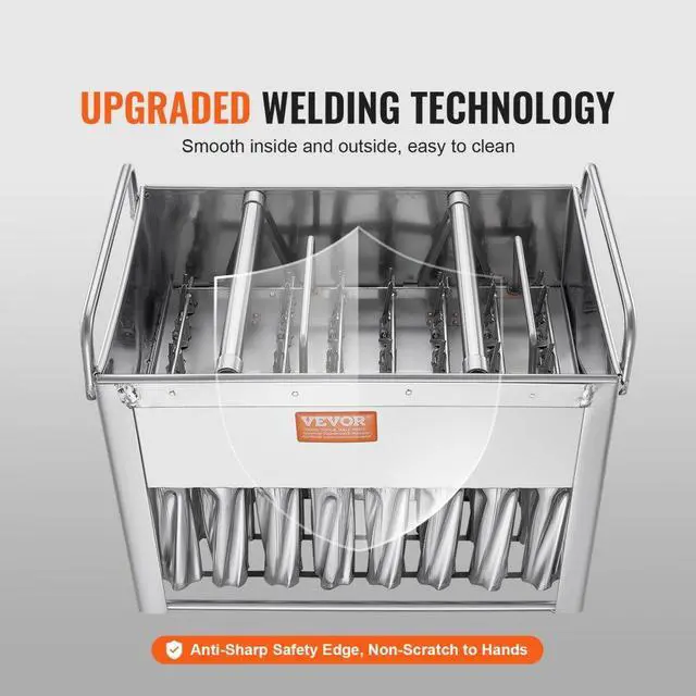 Alt view image 5 of 7 - VEVOR  Commercial Popsicle Molds 40PCS Cylindrical Ice Pop Molds Stainless Steel