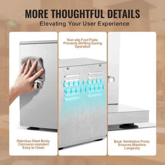 Alt view image 6 of 7 - VEVOR  Milkshake Maker Machine, 120W Commercial Milk Tea Shaker Machine, Double Head Milk Shake Mixer Machine, 0-180s Adjustable Milkshake Blender, with 750 ml Stainless Steel Cup, for Milk Tea Store