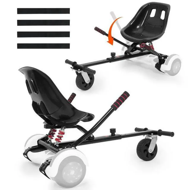 Main image of VEVOR Hoverboard Seat Attachment, for 6.5" 8" 8.5" 10" Hoverboards, Dual Shock Absorption System, Grips Control, Adjustable Length 270 LBS load Capacity, Hover Board Buggy Attachment, for Kids Adults