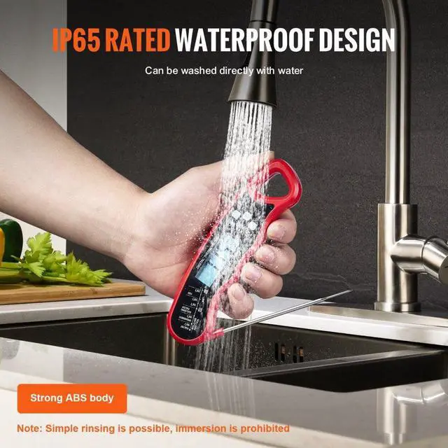 Alt view image 4 of 7 - VEVOR Grillers Instant Read Meat Thermometer for Grill and Cooking, Best Waterproof Ultra Fast Thermometer with Backlight & Calibration, Digital Food Probe for Kitchen, Outdoor Grilling and BBQ