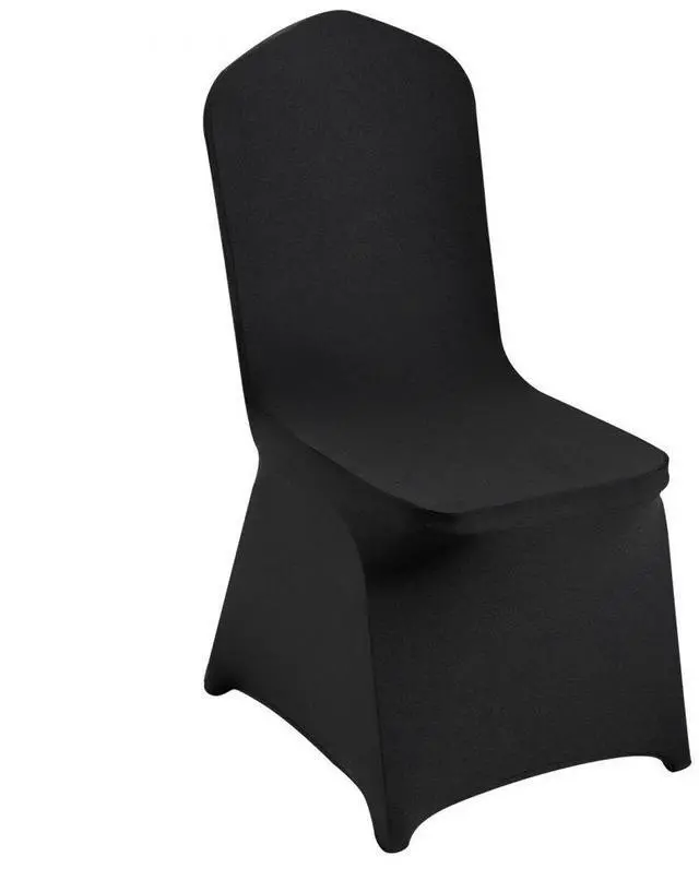 Main image of VEVOR Stretch Spandex Folding Chair Covers, Universal Fitted Chair Cover, Removable Washable Protective Slipcovers, for Wedding, Holiday, Banquet, Party, Celebration, Dining (50PCS Black)