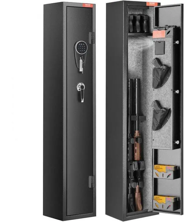 Main image of VEVOR  2 Rifles Gun Safe, Rifle Safe with Lock & Digital Keypad, Quick Access Gun Storage Cabinet with Removable Shelf, Pistol Rack, Rifle Cabinet for Home Rifle and Pistols