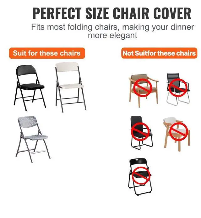 Alt view image 3 of 7 - VEVOR Stretch Spandex Folding Chair Covers, Universal Fitted Chair Cover, Removable Washable Protective Slipcovers, for Wedding, Holiday, Banquet, Party, Celebration, Dining (50PCS Black)
