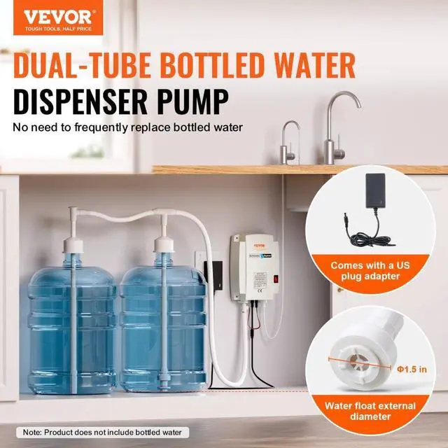 Alt view image 2 of 7 - VEVOR 2x5 Gallon Bottled Water Dispenser Pump System Water Dispensing Jug Pump