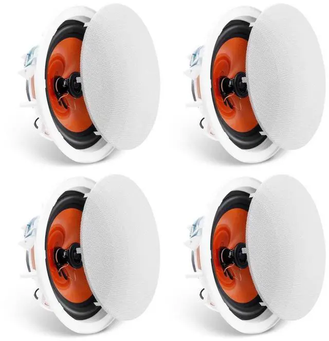 Main image of VEVOR 4 PCs 8 Inch in Ceiling Speakers, 100-Watts, Flush Mount Ceiling & in-Wall Speakers System with 8Impedance 89dB Sensitivity, for Home Kitchen Living Room Bedroom or Covered Outdoor Porches
