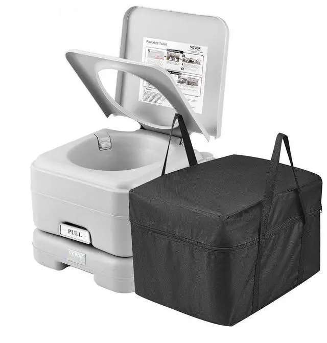 Main image of VEVOR Portable Toilet for Camping, Porta Potty with 3.2 Gal Waste Tank & 3.2 Gal Flush Tank, Push-Button Pressurized Flush Commode, Leak-proof and Odourless Travel Toilet for Adults Kids Camping Car