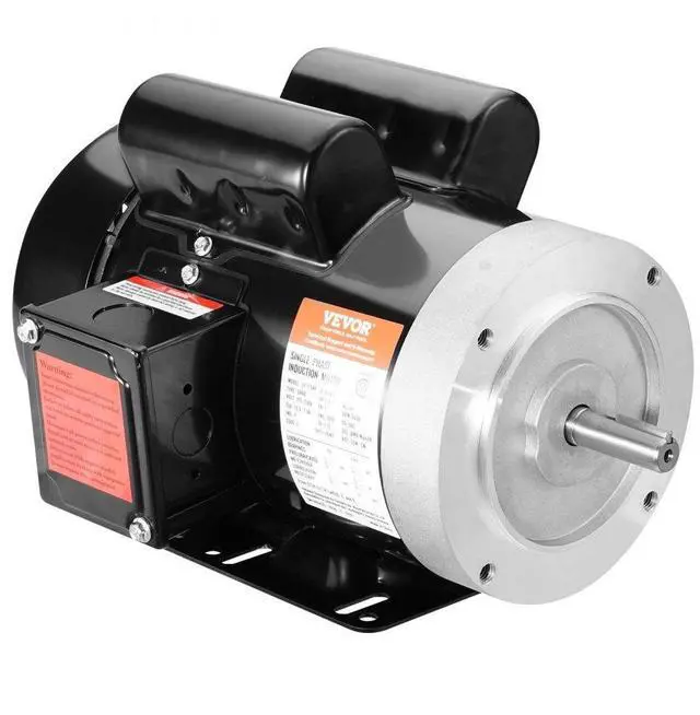 Main image of VEVOR 1.5HP Electric Motor 3450 rpm, AC 115V/230V, 56C Frame, Air Compressor Motor Single Phase, 5/8" Keyed Shaft, CW/CCW Rotation for Agricultural Machinery and General Equipment