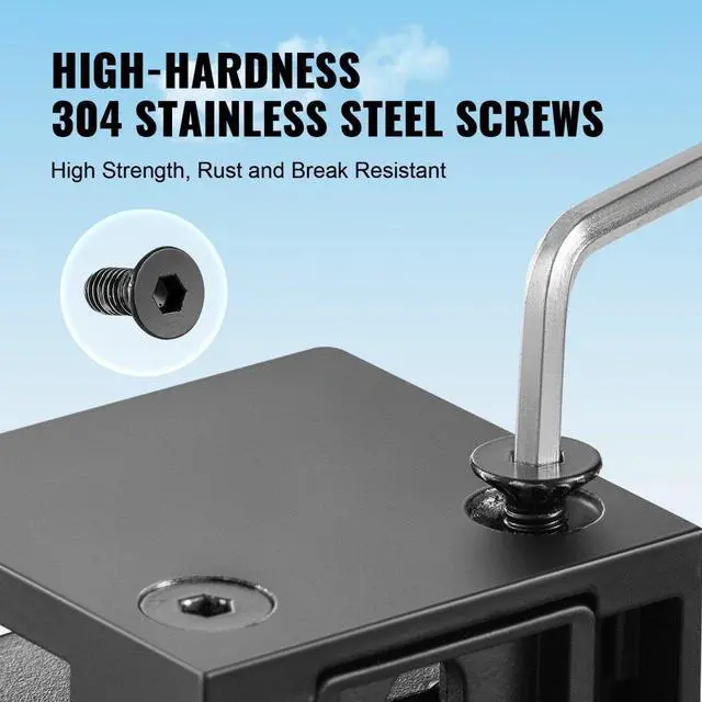 Alt view image 6 of 7 - VEVOR  Glass Clamp, 40 PCS Square Glass Railing Bracket for 0.31 "-0.47 " Tempered Glass, 304 Stainless Steel Glass Mounting Clamp, Glass Shelf Bracket for Balcony, Garden, Deck, Stair, Black