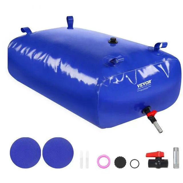 Main image of VEVOR 330L/87 Gallon Water Storage Bladder, RV Water Tank, 1000D Blue PVC Collapsible Water Storage Containers, Large Capacity Soft Water Bag, Portable Water Bladder, Fire Prevention, Camping, Emergen