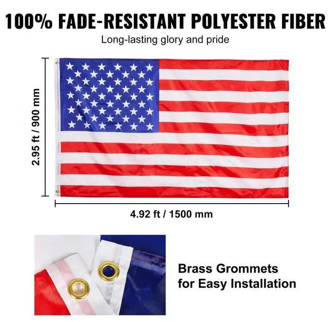 Alt view image 6 of 14 - VEVOR 30FT Telescoping Flag pole Kit, Heavy Duty Aluminum Alloy in Ground Flag Poles for Outside, 3 Display Modes Flagpole with 3x5 American Flag, Professional Accessories, Silver