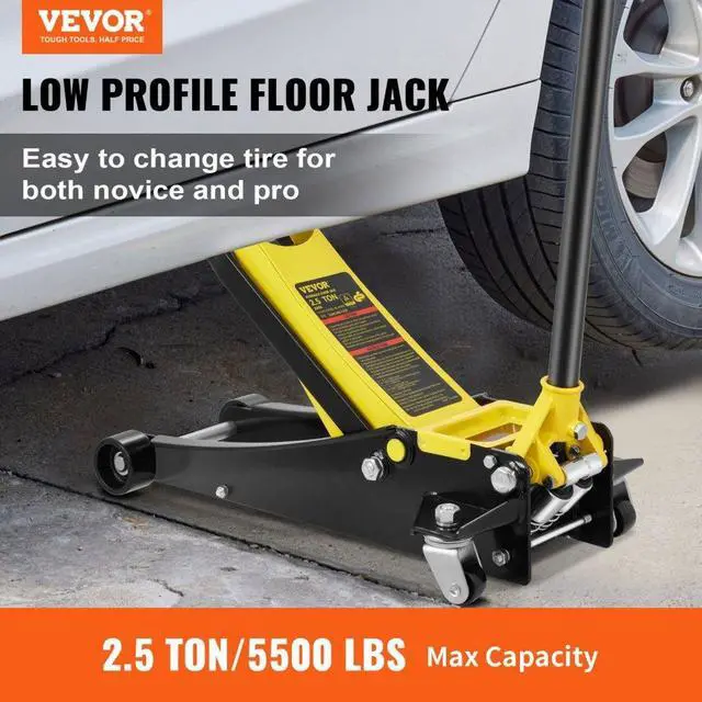 Alt view image 2 of 7 - VEVOR Low Profile Floor Jack 2.5 Ton Heavy Duty Steel Dual Piston Rapid Pump