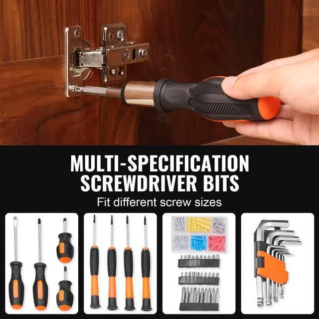 Alt view image 6 of 7 - VEVOR Tool Kit, 216 Piece General Household Hand Tool Set, Home Repairing Tool Kit with Portable Tool Storage Case, High-Quality Steel, for Home Maintenance, DIY Projects, and Automotive Repair