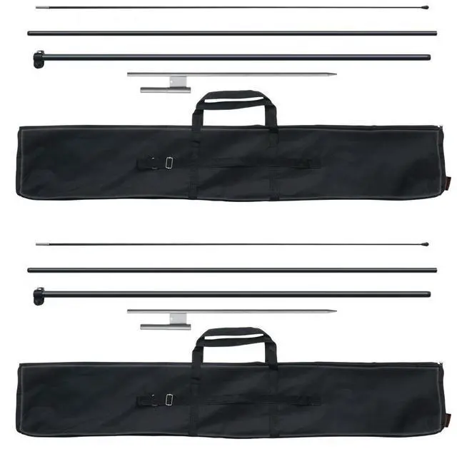 Main image of VEVOR Feather Flag Pole Kit 2 Packs Swooper Flag Pole 12.7 ft with Ground Stakes