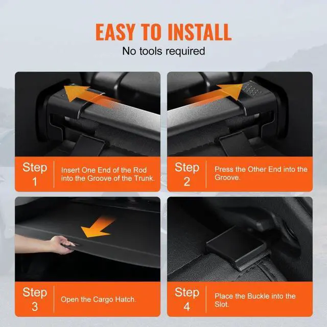 Alt view image 5 of 7 - VEVOR Retractable Cargo Cover for GMC Terrain + Chevrolet Equinox 2018-2024