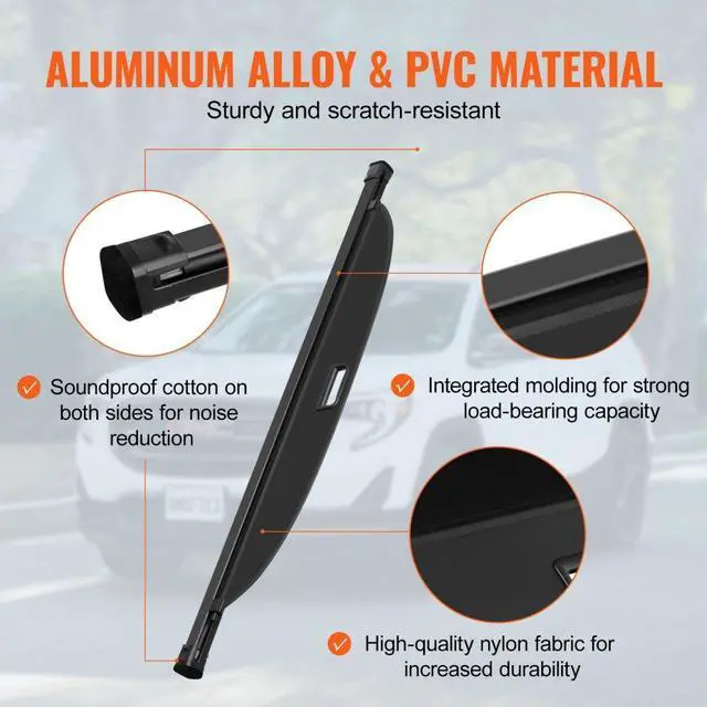 Alt view image 6 of 7 - VEVOR Retractable Cargo Cover for GMC Terrain + Chevrolet Equinox 2018-2024