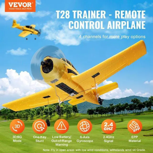Alt view image 2 of 7 - VEVOR Christmas GiftRC Airplane Trainer Aircraft EPP Foam RC Plane Toy 2.4 GHz Remote Control