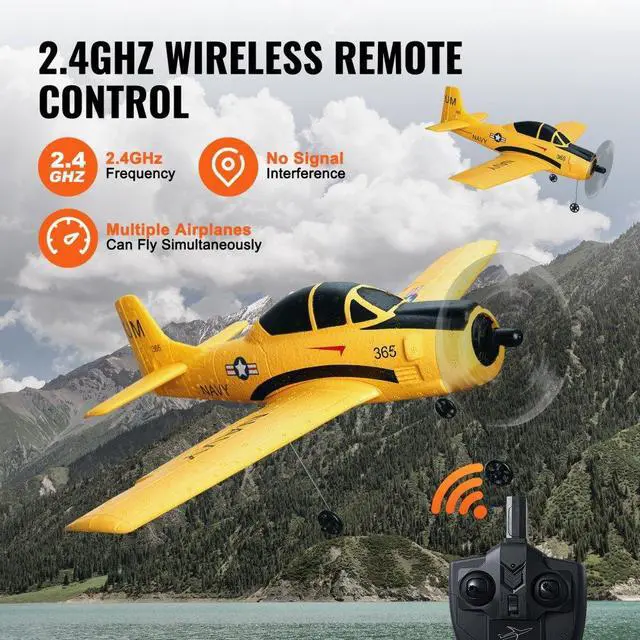 Alt view image 5 of 7 - VEVOR Christmas GiftRC Airplane Trainer Aircraft EPP Foam RC Plane Toy 2.4 GHz Remote Control