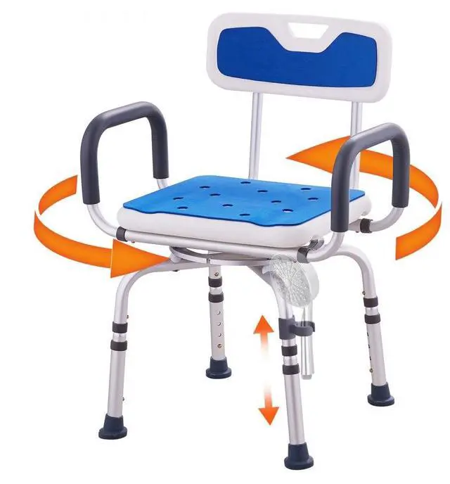 Main image of VEVOR Shower Chair 360° Swivel Tub Shower Seat with Armrests & Backrest 400lbs