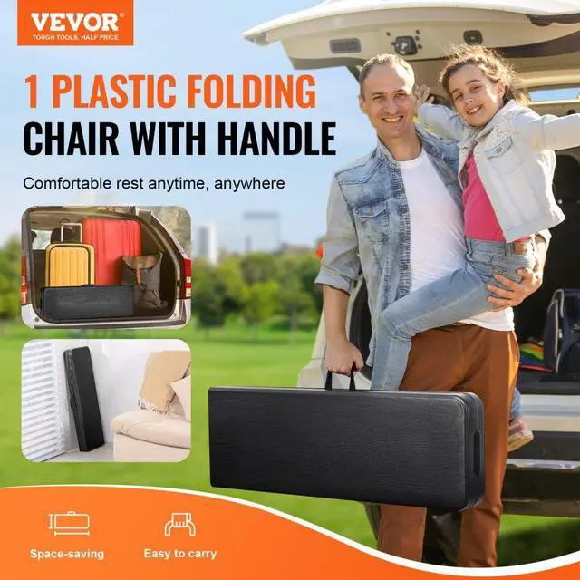 Alt view image 2 of 7 - VEVOR 6FT Plastic Folding Bench Portable Outdoor Bench for Picnic Camping Garden
