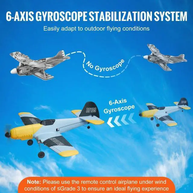 Alt view image 3 of 7 - VEVOR RC Airplane WWII Fighter EPP Foam RC Plane Toy with 2.4 GHz Remote Control
