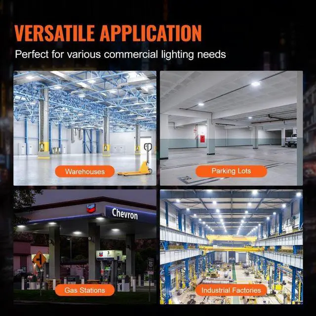Alt view image 4 of 7 - VEVOR LED Canopy Light 150W 16500LM 5000K Daylight Outdoor Canopy Lighting IP65