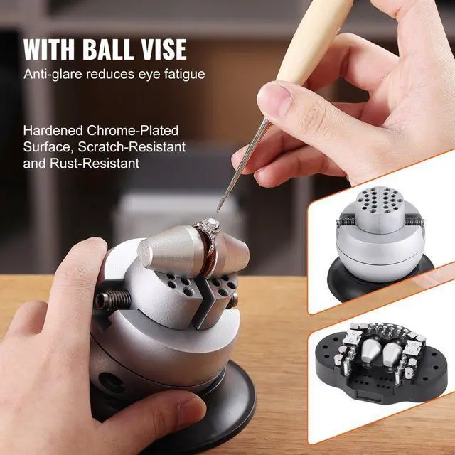 Alt view image 6 of 7 - VEVOR  Multi-Directional Microscope Spring Bracket Ball Vise Ring Light 7X-45X