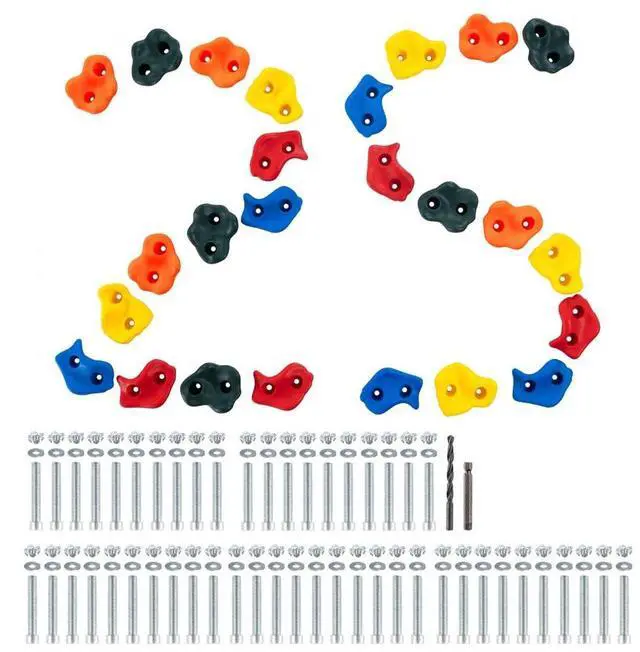 Main image of VEVOR 25 Rock Climbing Holds Climbing Rocks Rock Wall Holds Grip Indoor/Outdoor