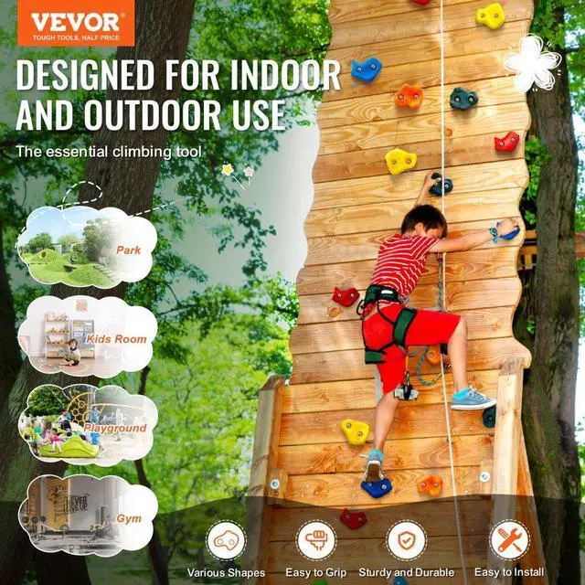 Alt view image 2 of 7 - VEVOR 25 Rock Climbing Holds Climbing Rocks Rock Wall Holds Grip Indoor/Outdoor