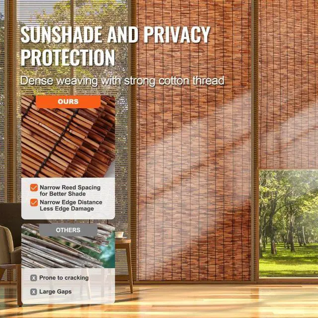 Alt view image 3 of 7 - VEVOR Reed Fence Backyard Landscaping Privacy Blind Fencing Screen 16.4' x 5.5'