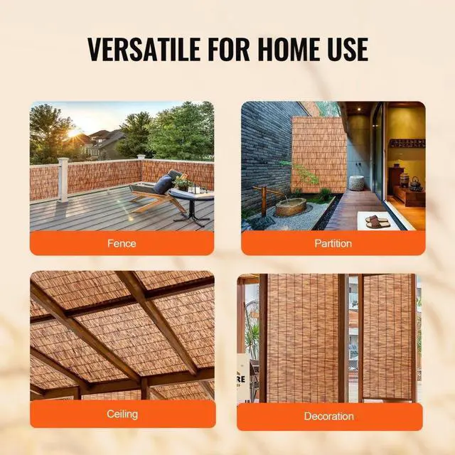 Alt view image 6 of 7 - VEVOR Reed Fence Backyard Landscaping Privacy Blind Fencing Screen 16.4' x 5.5'