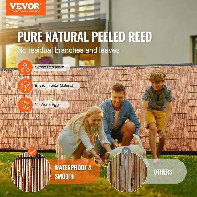 Alt view image 2 of 7 - VEVOR Reed Fence Backyard Landscaping Privacy Blind Fencing Screen 16.4' x 4'