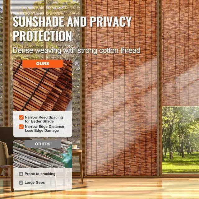 Alt view image 3 of 7 - VEVOR Reed Fence Backyard Landscaping Privacy Blind Fencing Screen 16.4' x 4'