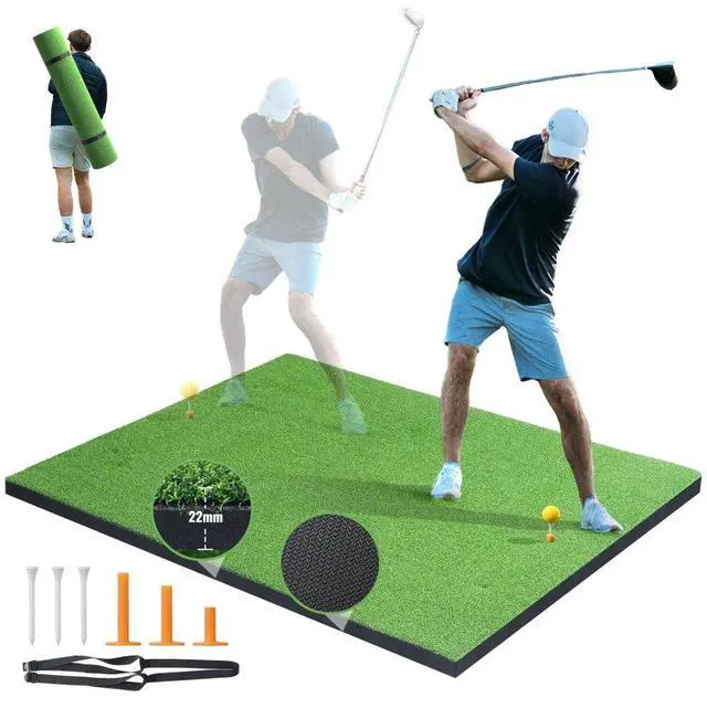 Main image of VEVOR 5x4ft Golf Hitting Mat Turf Golf Training Aid Indoor Outdoor Practice