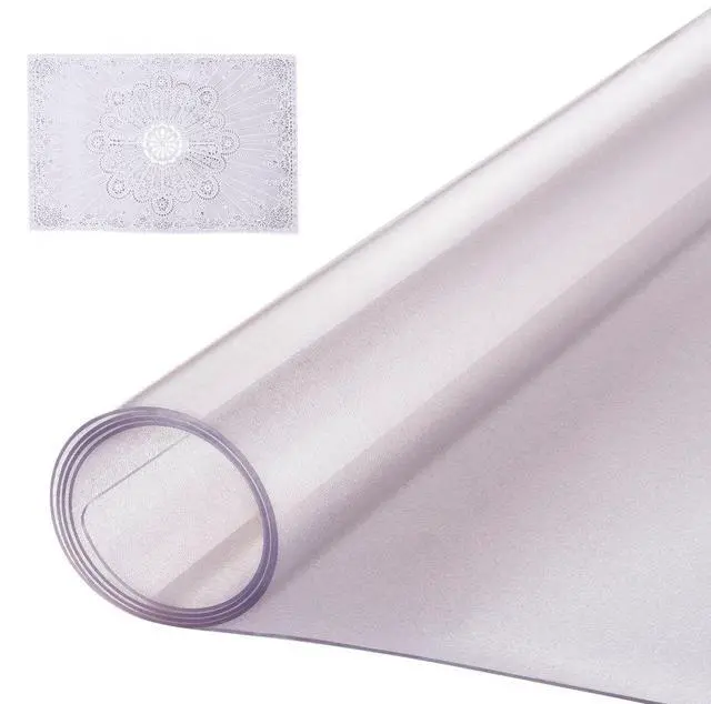 Main image of VEVOR Plastic Table Cover, 24 x 48 Inch 1.5 mm Thick Frosted Table Protector, Rectangle PVC Desk Mat, Waterproof & Easy Cleaning Desk Pad Tablecloth, for Office Dresser Dining Room Table Night Stand