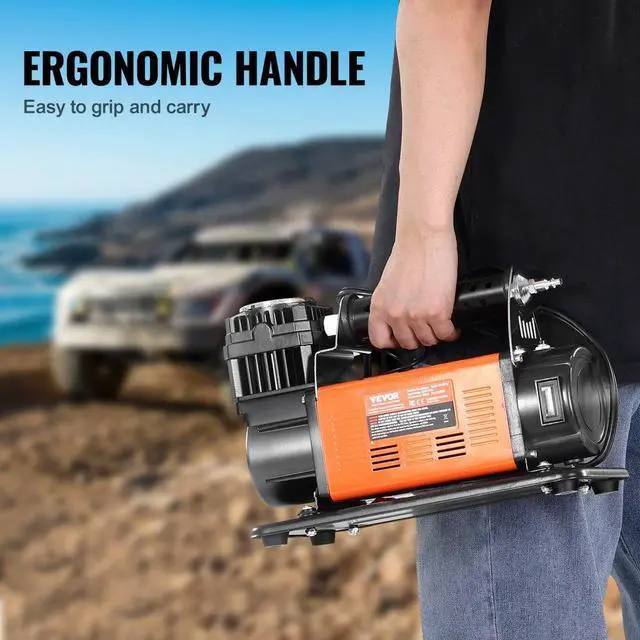 Alt view image 6 of 7 - VEVOR 12V Heavy Duty Portable Air Compressor Car Tire Inflator 7.06CFM 150PSI