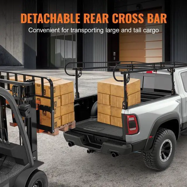 Alt view image 5 of 7 - VEVOR  Truck Rack Pick up Ladder Rack 1000lbs Capacity 43.3"-63" Width for Lumber