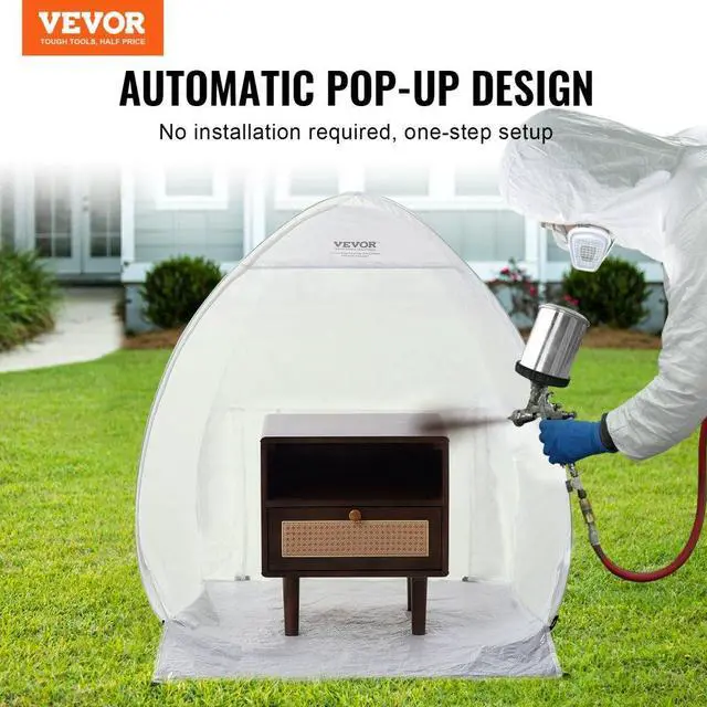 Alt view image 2 of 7 - VEVOR Spray Paint Shelter Portable Spray Paint Tent Booth 40x35x40 in Pop Up