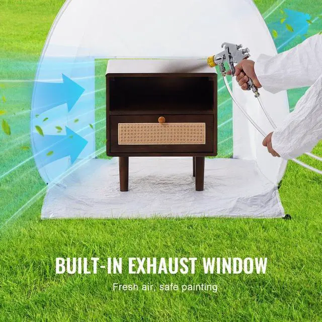 Alt view image 4 of 7 - VEVOR Spray Paint Shelter Portable Spray Paint Tent Booth 40x35x40 in Pop Up