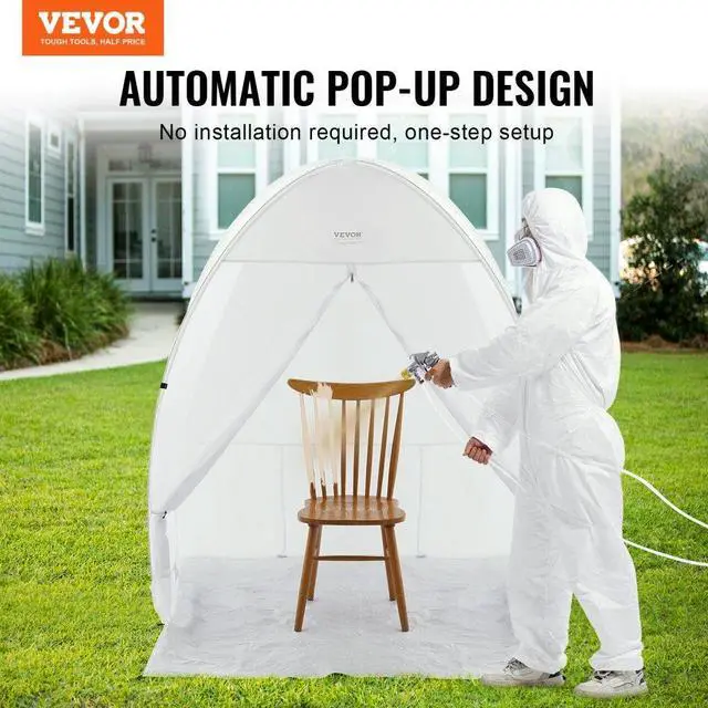 Alt view image 2 of 7 - VEVOR Spray Paint Shelter Portable Spray Paint Tent Booth 60x60x70 in Pop Up