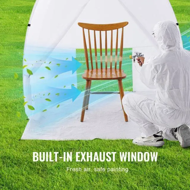 Alt view image 4 of 7 - VEVOR Spray Paint Shelter Portable Spray Paint Tent Booth 60x60x70 in Pop Up