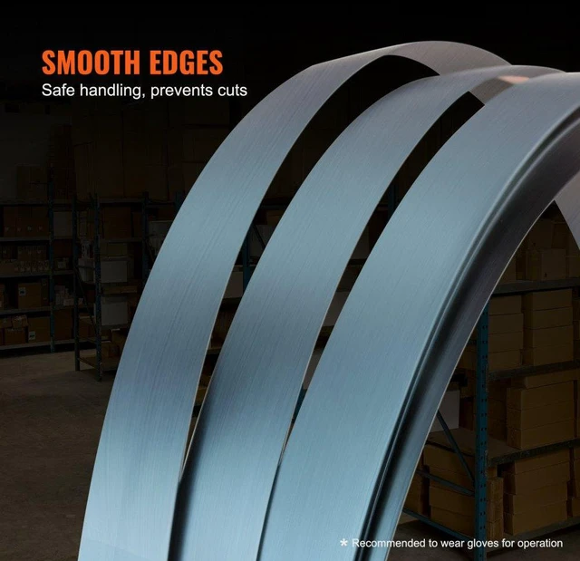 Alt view image 5 of 15 - VEVOR Steel Strapping Coil, 3/4 in x 0.02 in x 1640 ft, Metal Strapping Banding Roll Withstands Harsh Environment, 1700 lbs Break Strength, Heavy Duty Banding Pallet Strap Coil for Pallet Packing