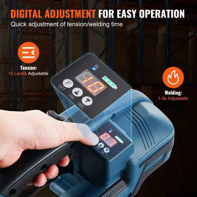 Alt view image 5 of 7 - VEVOR Automatic Electric Strapping Machine Tool for PP/PET 0.35"-0.63" Straps