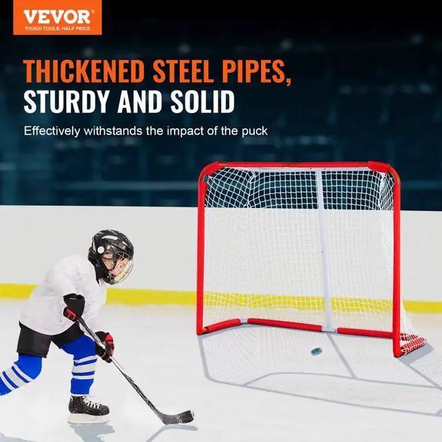 Alt view image 2 of 7 - VEVOR Youth Street Hockey Net Indoor Outdoor Steel Hockey Goal for Kids 54"x44"