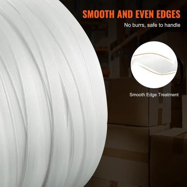 Alt view image 4 of 7 - VEVOR Packaging Woven Strapping Roll 1/2" x 0.03" x 660' Banding Strap 882 lbs