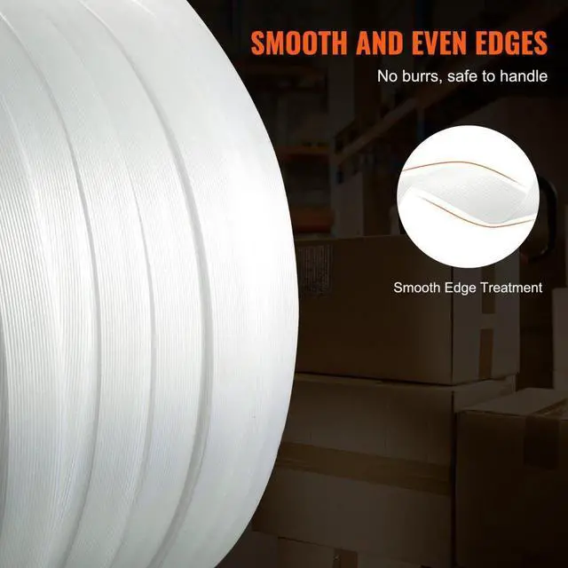 Alt view image 4 of 7 - VEVOR Packaging Woven Strapping Roll 3/4" x 0.03" x 330' Banding Strap 1763 lbs