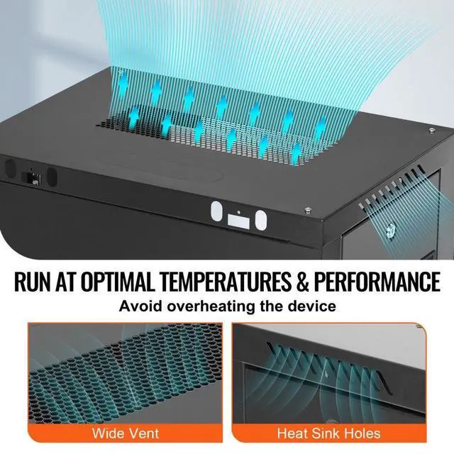 Alt view image 3 of 7 - VEVOR 15U Wall Mount Network Server Rack Cabinet Enclosure 18'' Glass Door Lock