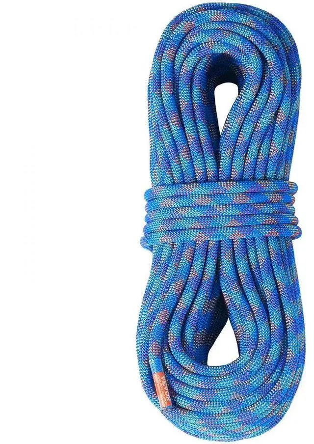Main image of VEVOR 10.2mm Dynamic Climbing Rope, 40M(131ft) Outdoor Rock Climbing Rope 25KN Breaking Tension, Fiber Rope with Steel Snap Hooks for Escape, Rappelling, Fire Rescue, Blue