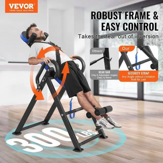 Alt view image 2 of 7 - VEVOR Inversion Table Foldable Strength Training Equipment Hang Exercise Bench