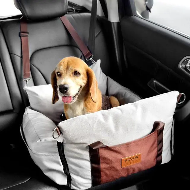 Main image of VEVOR Dog Booster Car Seat Pet Car Seat for Small Dog up to 25lbs Gray